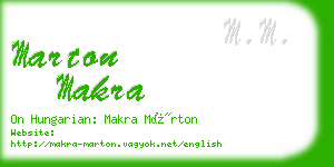 marton makra business card